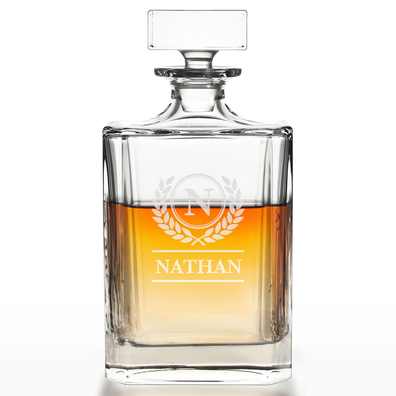 Personalised Luxury Decanter Wreath Design