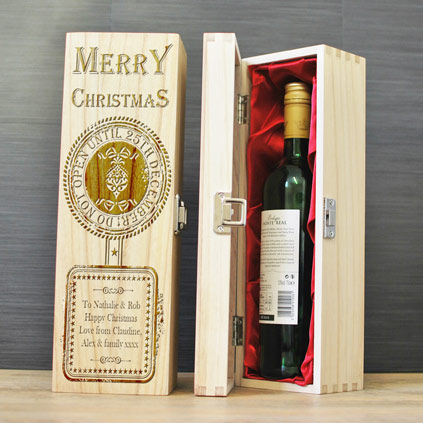 Personalised Wine And Spirits Box - Do Not Open Until Xmas
