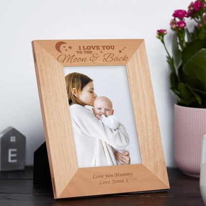 Personalised 'I Love You To The Moon & Back' Photo Frame