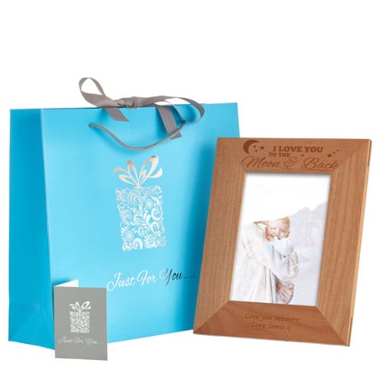 Personalised 'I Love You To The Moon & Back' Photo Frame