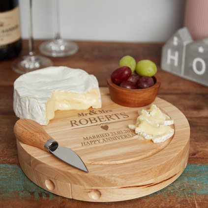 Mr & Mrs Personalised Cheese Board