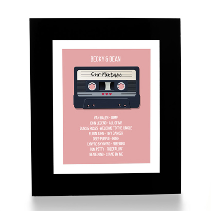 Personalised Print - Cassette Mixtape For Couples