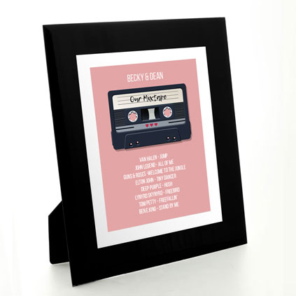 Personalised Print - Cassette Mixtape For Couples