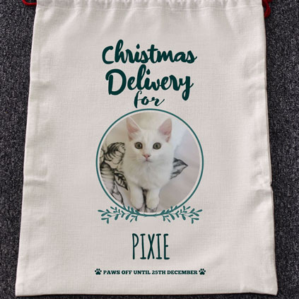 Personalised Photo Santa Sack For Pets Cat And Dog Gift