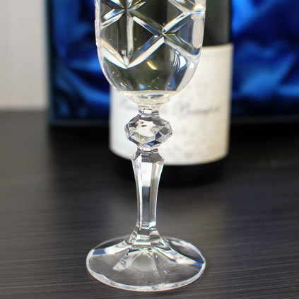 Engraved Crystal Flutes And Champagne Box