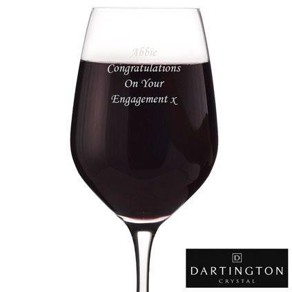 Red Wine Glass Personalised Dartington Crystal