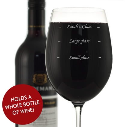 Personalised Drinks Measure Wine Glass