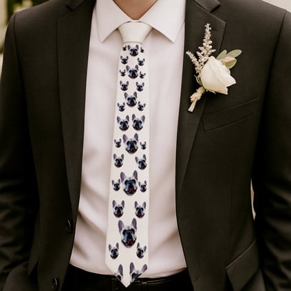 Photo Upload Pet Face Cutout Tie