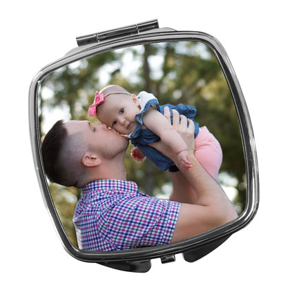 Personalised Photo Upload Compact Mirror