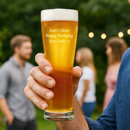 Personalised Pilsner Pint Glass