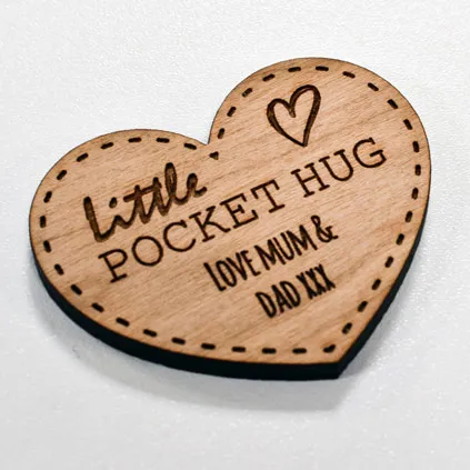 Personalised Little Pocket Hug First Day At School Gift