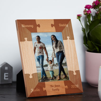 Personalised Puzzle Wooden Photo Frame