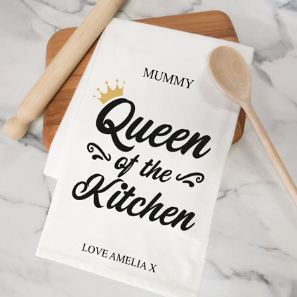 Personalised Tea Towel - Queen Of The Kitchen