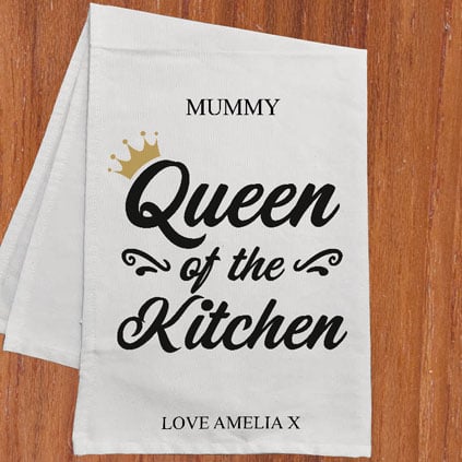 Personalised Tea Towel - Queen Of The Kitchen