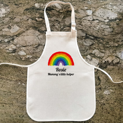 Personalised Childrens Apron - Rainbow Any Name