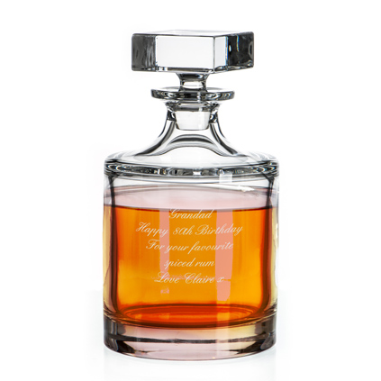 Personalised Contemporary Round Decanter