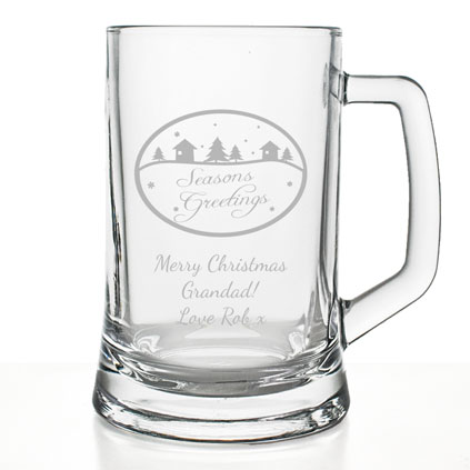 Personalised Pint Tankard - Season's Greetings