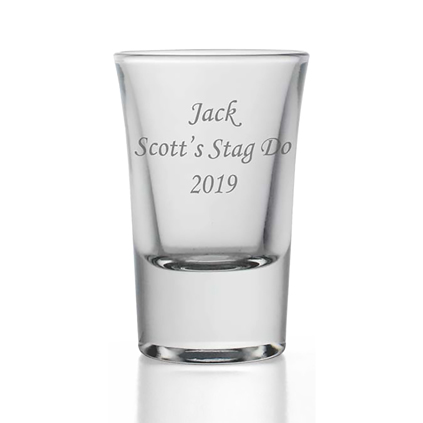 Personalised Engraved Shot Glass Wedding Birthday Gift Stag Hen Night Party 