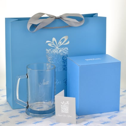 Signature Engraved Pint Glass Leaving Gift