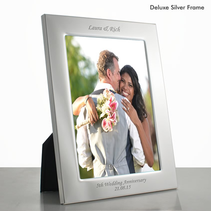 Silver Personalised 7 x 5 Photo Frame