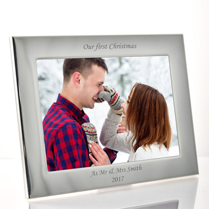 Silver Personalised 7 x 5 Photo Frame
