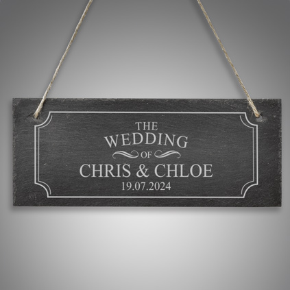 Personalised Wedding Day Slate Sign