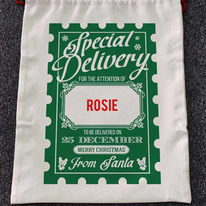 Personalised Christmas Santa Sack - Special Delivery