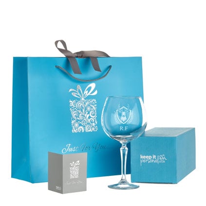 Personalised Stag Vintage Gin Ballon Glass