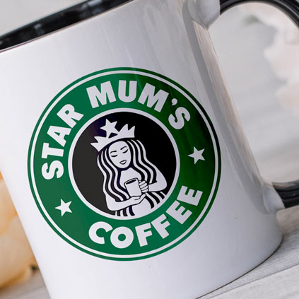 Personalised Mug - Star Mum's Coffee