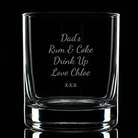 Engraved Stern Whisky Glass