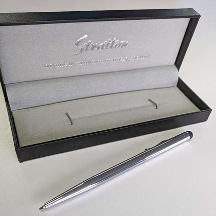 Silver Engraved Pen And Personalised Gift Box