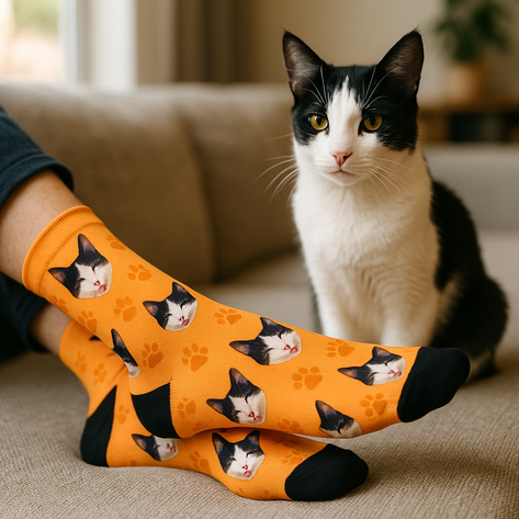 Personalised Pet Face Socks With Photo Upload
