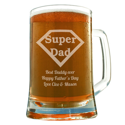 Super Dad Personalised Pint Glass