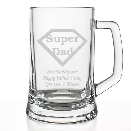 Super Dad Personalised Pint Glass