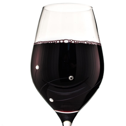 Spiral Diamante Crystal Wine Glass With Swarovski Elements