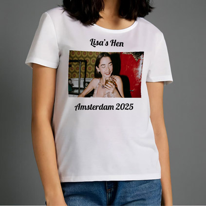 Personalised T-Shirt Any Photo And Message