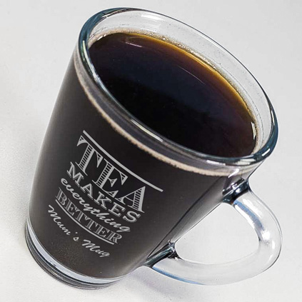 Tea Makes Everything Better Personalised Glass Mug