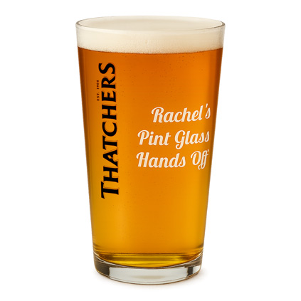 Personalised Thatchers Pint Glass