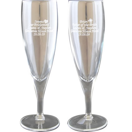 Wedding Personalised Champagne Flute
