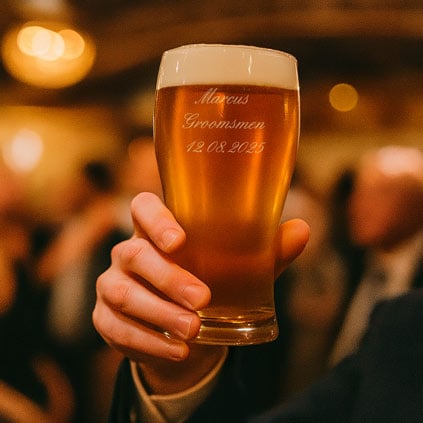 Engraved Beer Glass Personalised Pint Glass