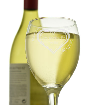 Personalised Valentines Day Wine Glass Gift