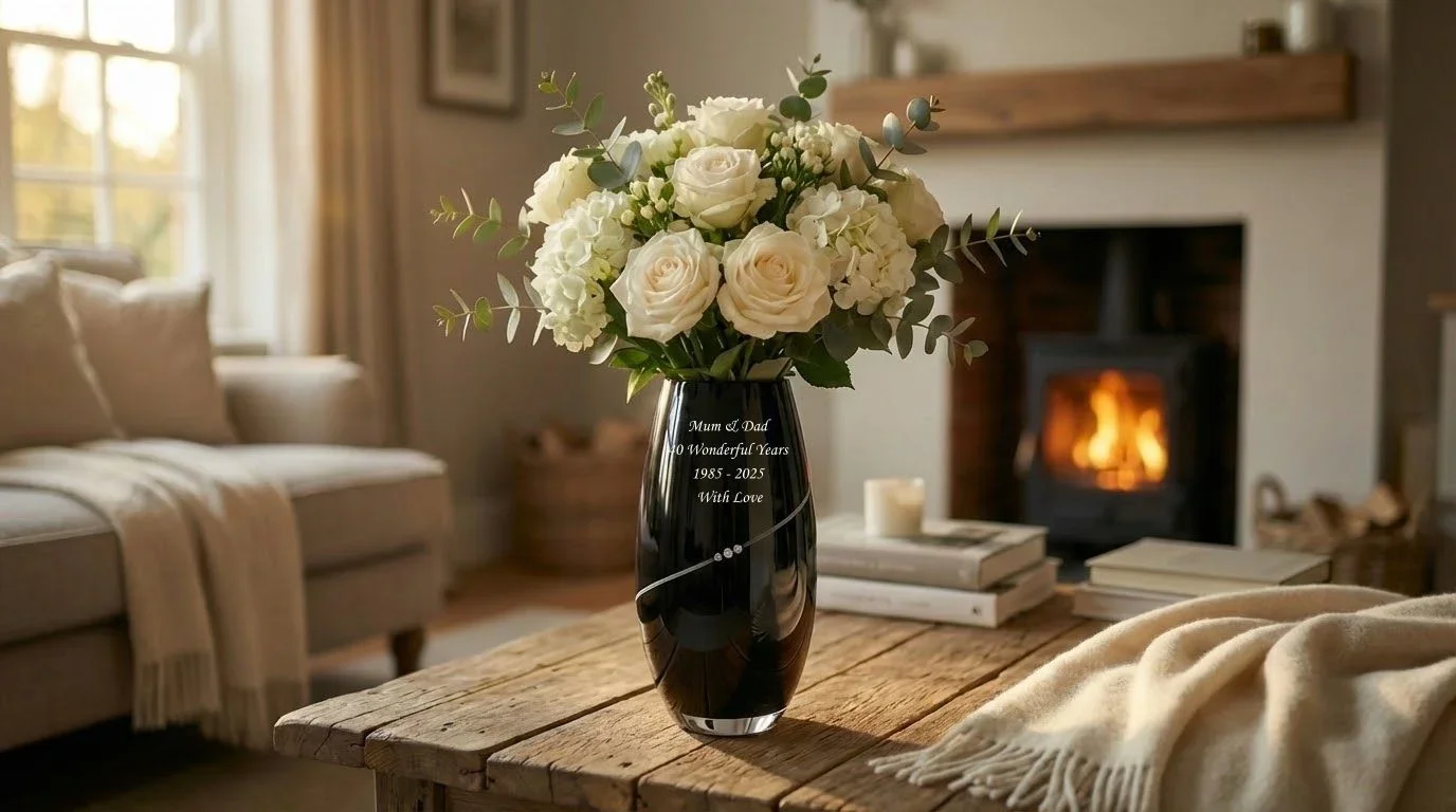 Personalised Vases in a home setting