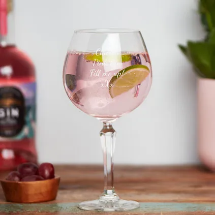 Personalised Vintage Gin And Tonic Copa Glass
