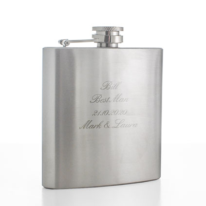 Engraved Wedding Hip Flask For Best Man Usher Groom