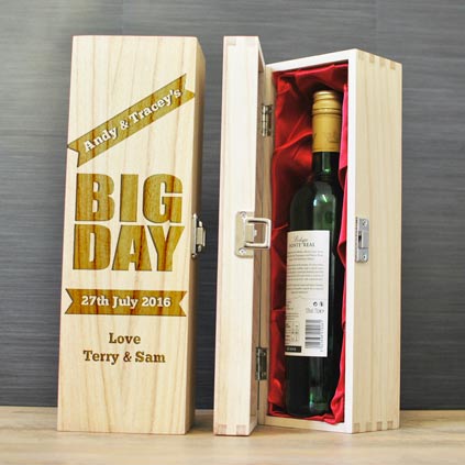 Personalised Wooden Wine Box Wedding Gift