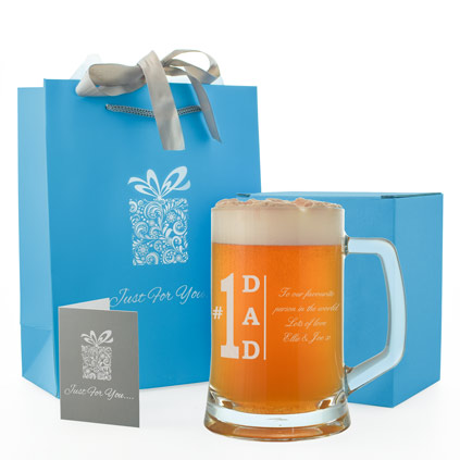 Worlds Number One Dad Pint Glass