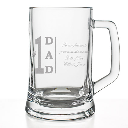 Worlds Number One Dad Pint Glass