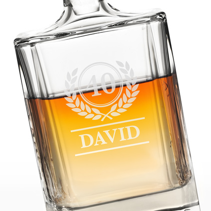 Personalised Luxury Decanter Wreath Design