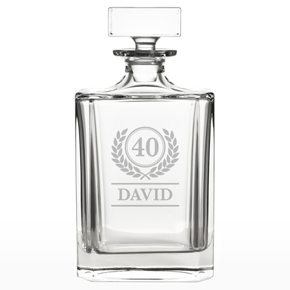 Personalised Luxury Decanter Wreath Design